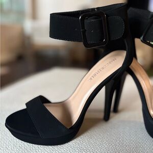 Sophisticated Black High Heel Sandals by Marc Fisher